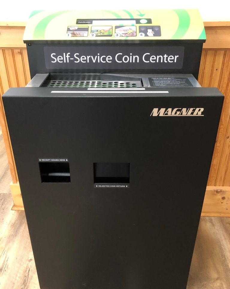 Turn your loose change into cash with our self-server coin counter! You can find a change machine at our convenient Harbor Pointe Credit Union locations.